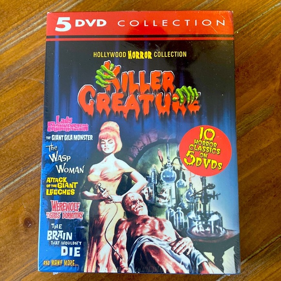 Hollywood Horror Collection Killer Creature - 5 DVD Box Set In Plastic! - Picture 1 of 6